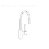 Countertop kitchen faucet with one handle Umka