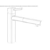 1-hole countertop kitchen faucet with a swivel spout Budingen