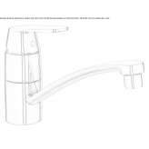 1-hole countertop kitchen faucet with a swivel spout Sciaves