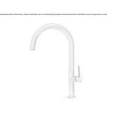 Stainless steel kitchen faucet with single handle Zory