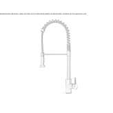 Stainless steel kitchen faucet with single handle and pull-out spout Zory