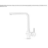 Countertop kitchen faucet with a single stainless steel handle Zory