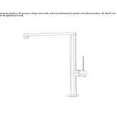 Stainless steel kitchen faucet with single handle Zory