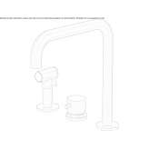 Stainless steel kitchen faucet with pull-out spout Tavo
