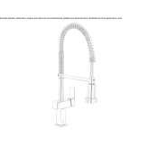 Countertop kitchen faucet with a single handle and swivel spout Kintbury