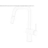 Stainless steel kitchen faucet with pull-out spout Obudovac