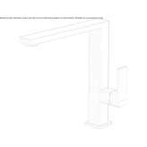 Stainless steel kitchen faucet with swivel spout Uglovka