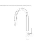 Brass kitchen faucet with pull-out spout Houssen