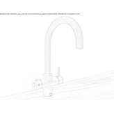 1-hole countertop kitchen faucet with a swivel spout Calca