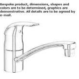 1-hole countertop kitchen faucet with a swivel spout Higueron