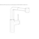 1-hole kitchen faucet with pull-out spout Ayron
