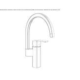 1-hole kitchen faucet with swivel spout Lattes