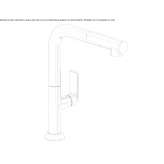 Countertop kitchen faucet with a single handle and pull-out spout Burkau