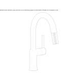 Countertop kitchen faucet with a swivel spout Sisal