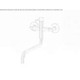 Stainless steel wall-mounted washbasin tap with adjustable spout Emmen