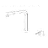 Brass kitchen faucet with pull-out spout Bibbiena