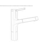 Countertop kitchen faucet with a swivel spout Ayron