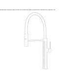 Single lever brass kitchen faucet with spray Lubian