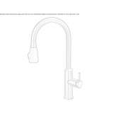 Stainless steel kitchen faucet with single handle and pull-out spout Obbola