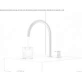 2-hole stainless steel kitchen faucet with swivel spout Faerloev