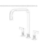 3 Hole Brass Countertop Kitchen Faucet Ballarat
