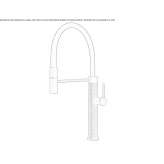Single lever brass kitchen faucet with spray Lubian