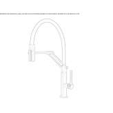 Brass kitchen faucet, single-lever, countertop Bernovo