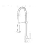 Professional brass kitchen faucet with spray Woerth