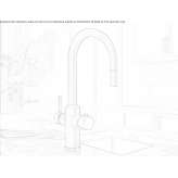 Metal countertop kitchen mixer with tap for water purification Calca