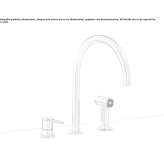 3-hole stainless steel kitchen faucet with pull-out spout Hoshcha