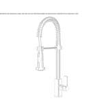 1-hole brass kitchen faucet with spray Minfeld