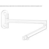 Wall-mounted stainless steel kitchen faucet with swivel spout Obbola