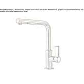 Single-lever countertop kitchen faucet with a swivel spout Tramelan