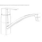 1-hole countertop kitchen faucet Lattes