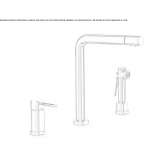 3-hole kitchen faucet with swivel spout and jet Kulu