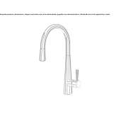 Brass kitchen faucet with pull-out spout Wortel