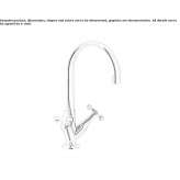 Countertop kitchen faucet with a swivel spout Borascu
