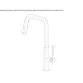 Brass kitchen faucet, single-lever, countertop Huanza