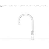 1-hole stainless steel kitchen faucet with pull-out spout Anaya