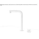 2-hole stainless steel kitchen faucet with pull-out spout Brusio