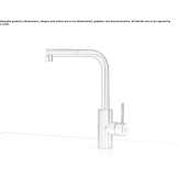 1-hole stainless steel kitchen faucet with pull-out spout Anaya