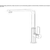 Single handle, 1 hole, brass kitchen faucet Houssen