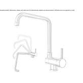 Countertop kitchen faucet with a swivel spout Patu