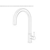 Countertop kitchen faucet with one handle Patu