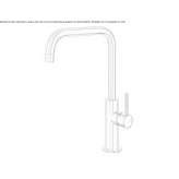 Countertop kitchen faucet with one handle Patu