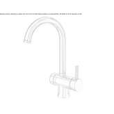 Countertop kitchen faucet with one handle Patu