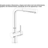 Single-lever countertop kitchen faucet with a swivel spout Petrovsk