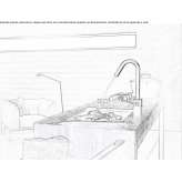 Kitchen faucet on the countertop Castione