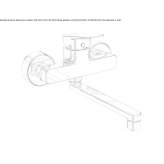 Wall-mounted kitchen faucet with temperature limiter Cuarnens
