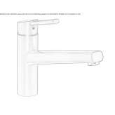 Stainless steel kitchen faucet with swivel spout Volkhov